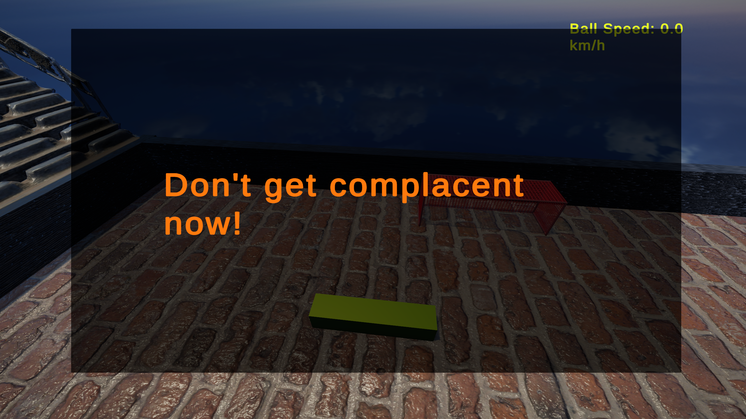 In-game message in Paddle Ball 3D